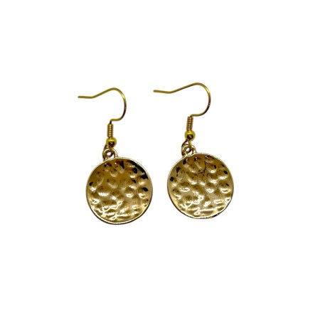 earrings metallic gold round 